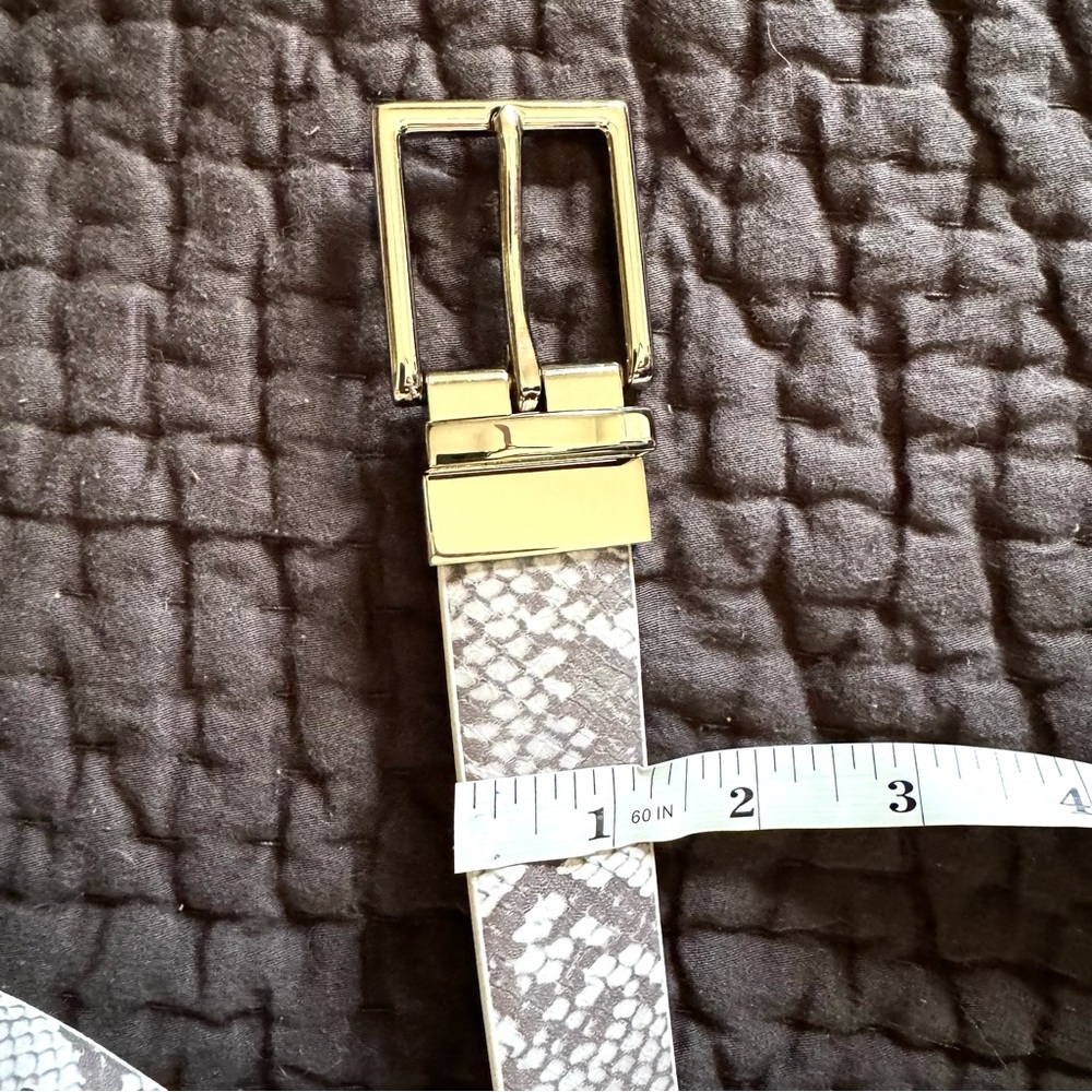 Calvin Klein Women’s Reversible Snakeskin Print Leather Belt NWOT L - Picture 9 of 16